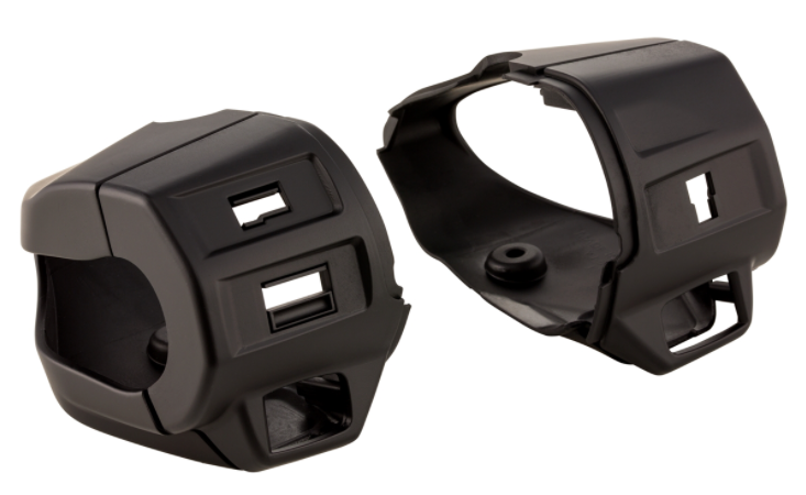 Abdeckung Schaltereinheit, rechts/links, vorne/hinten für Vespa Primavera/​Sprint, schwarz matt