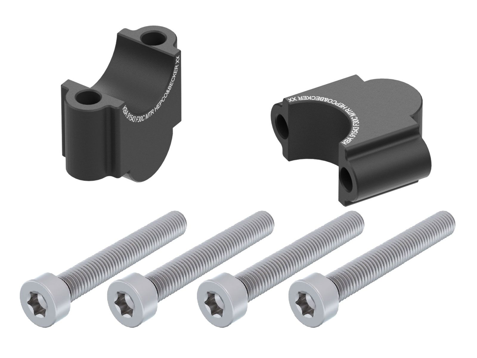 Lenkererhöhung H=30 mm schwarz für BMW R 1200 GS Adventure (06-08) Hepco & Becker