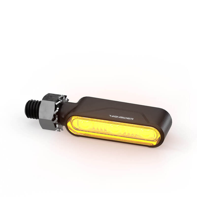 HIGHSIDER Pro Esagano-RS LED 3in1 Blinker-Rücklicht-Kombination Gehäuse Schwarz / Linse Rauchgrau (P