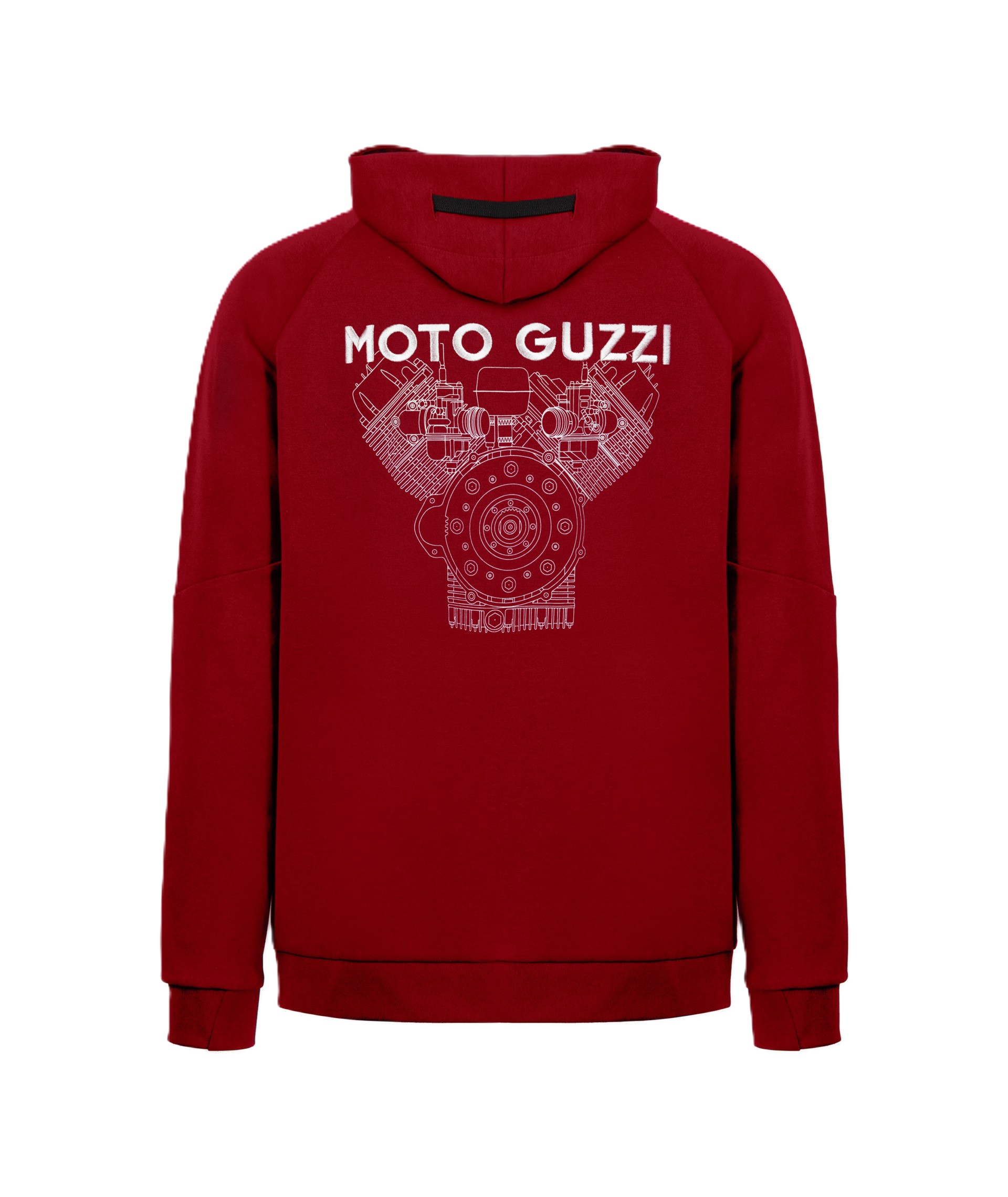 Unisex Hoodie Kapuzenpullover „Moto Guzzi Essential“ rot