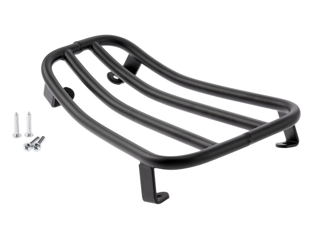 Gepäckträger Durchstieg für Vespa GTS/​GTS Super/​GTV/​GT 60/​GT L 125-300ccm 4T LC, schwarz matt