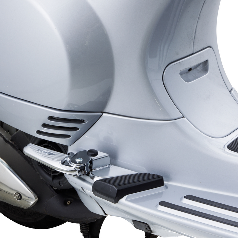 Fußrasten rechts und links für Vespa LX /​LXV /​S 50-150ccm, chrom/chrom