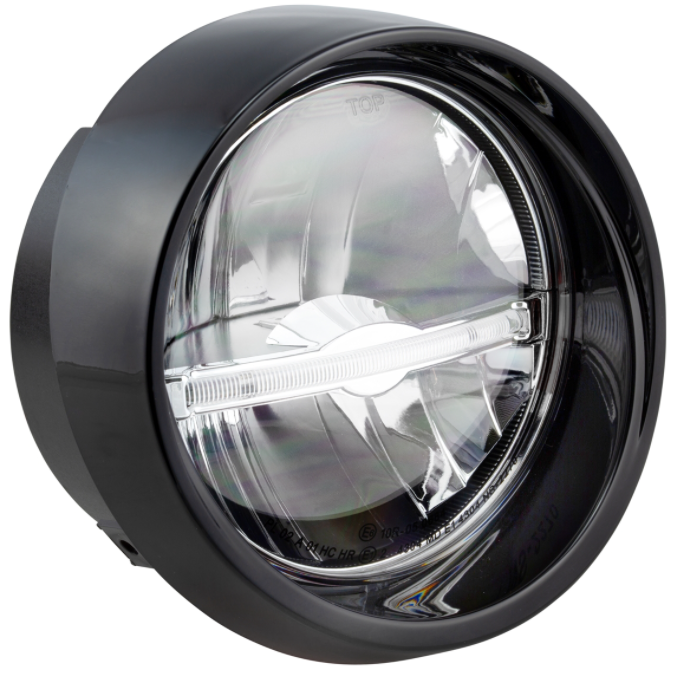 Scheinwerfer LED für Vespa Primavera 50-150ccm 2T/​4T (-'18), schwarz glänzend