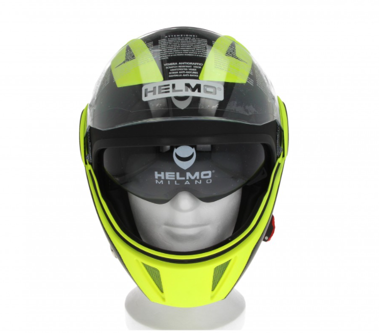 Helmo Milano Full Jethelm, FuoriRotta Premium, schwarz, gelb, matt