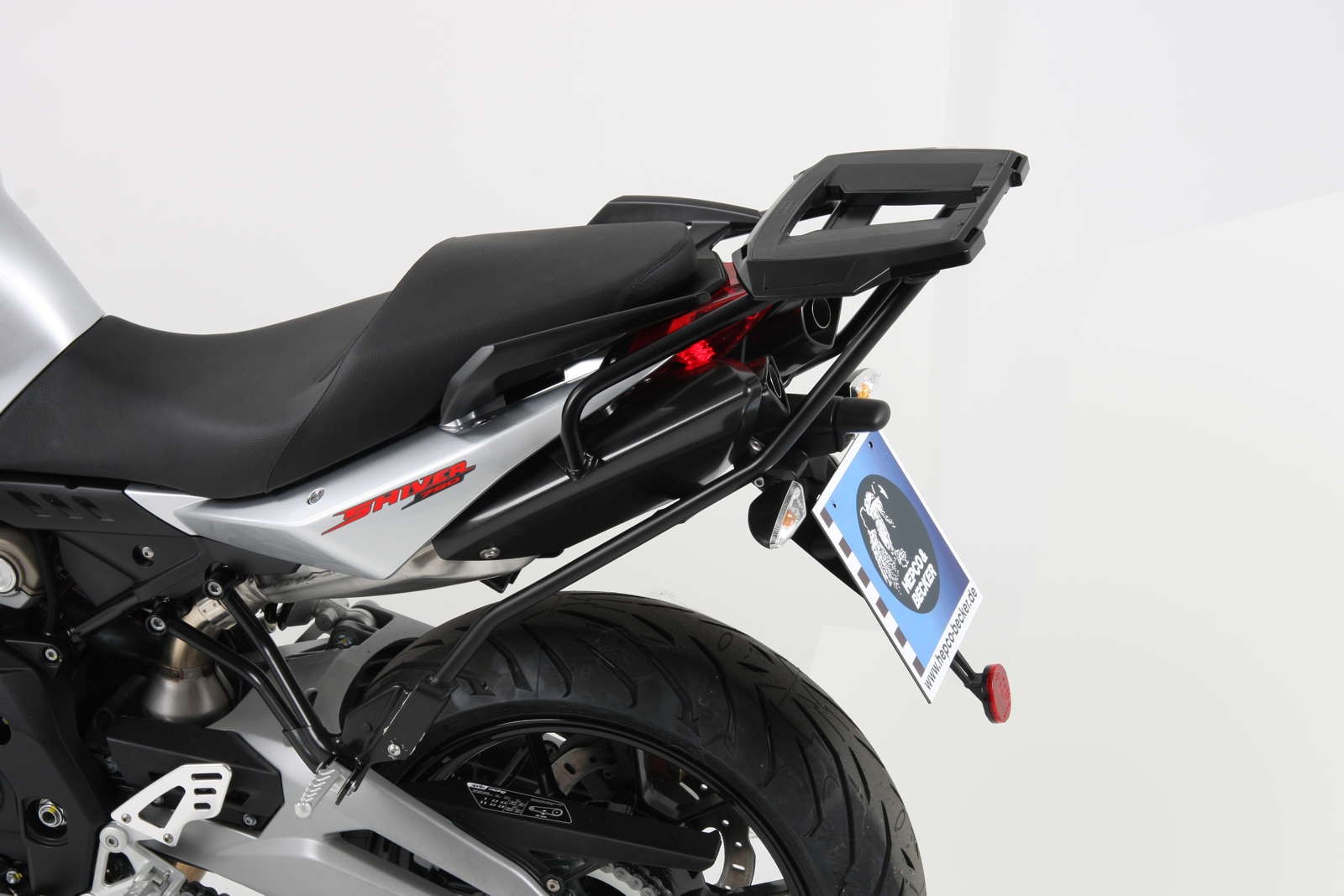 Alurack Topcase-Träger - schwarz für Aprilia SL 750 Shiver Bj.10-16 Hepco & Becker