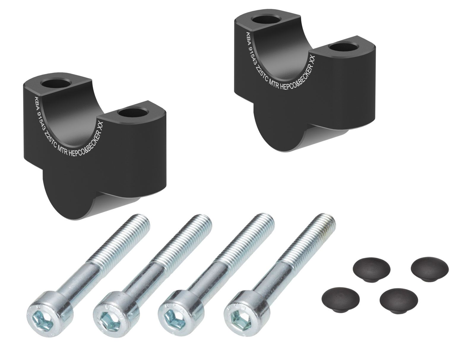 Lenkererhöhung H=25 mm schwarz für Honda CMX 500 Rebel (17-) Hepco & Becker