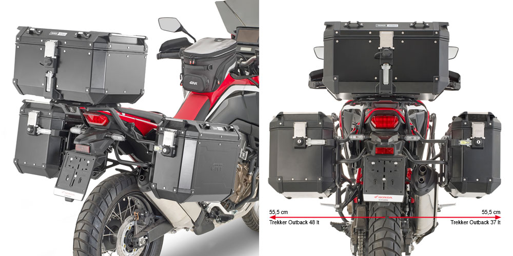 Seitenkofferträger PL ONE-FIT für Trekker Outback für Honda CRF1100L Africa Twin (Bj.20-23) Givi
