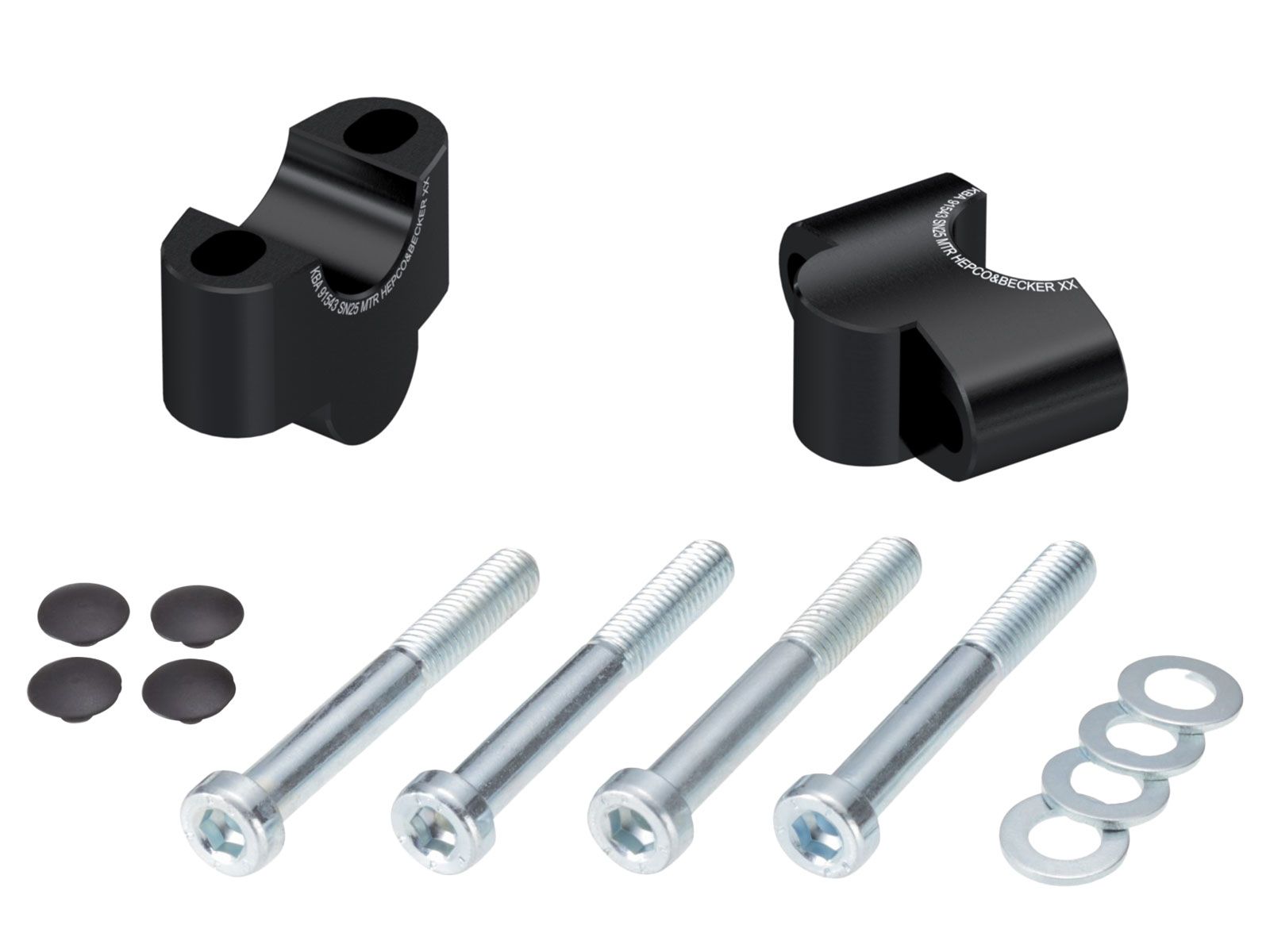 Lenkererhöhung H=25 mm schwarz für Honda NC 750 X /DCT (21-) Hepco & Becker