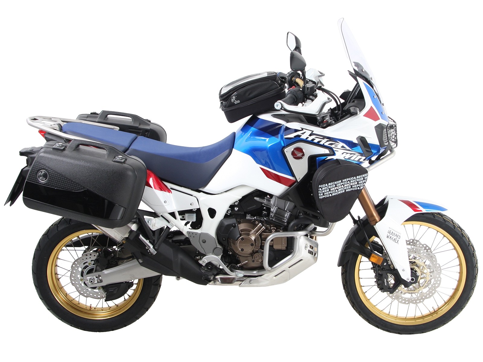 Seitenkofferträger festverschraubt schwarz für Honda CRF 1000 Africa Twin (18-19) Hepco & Becker