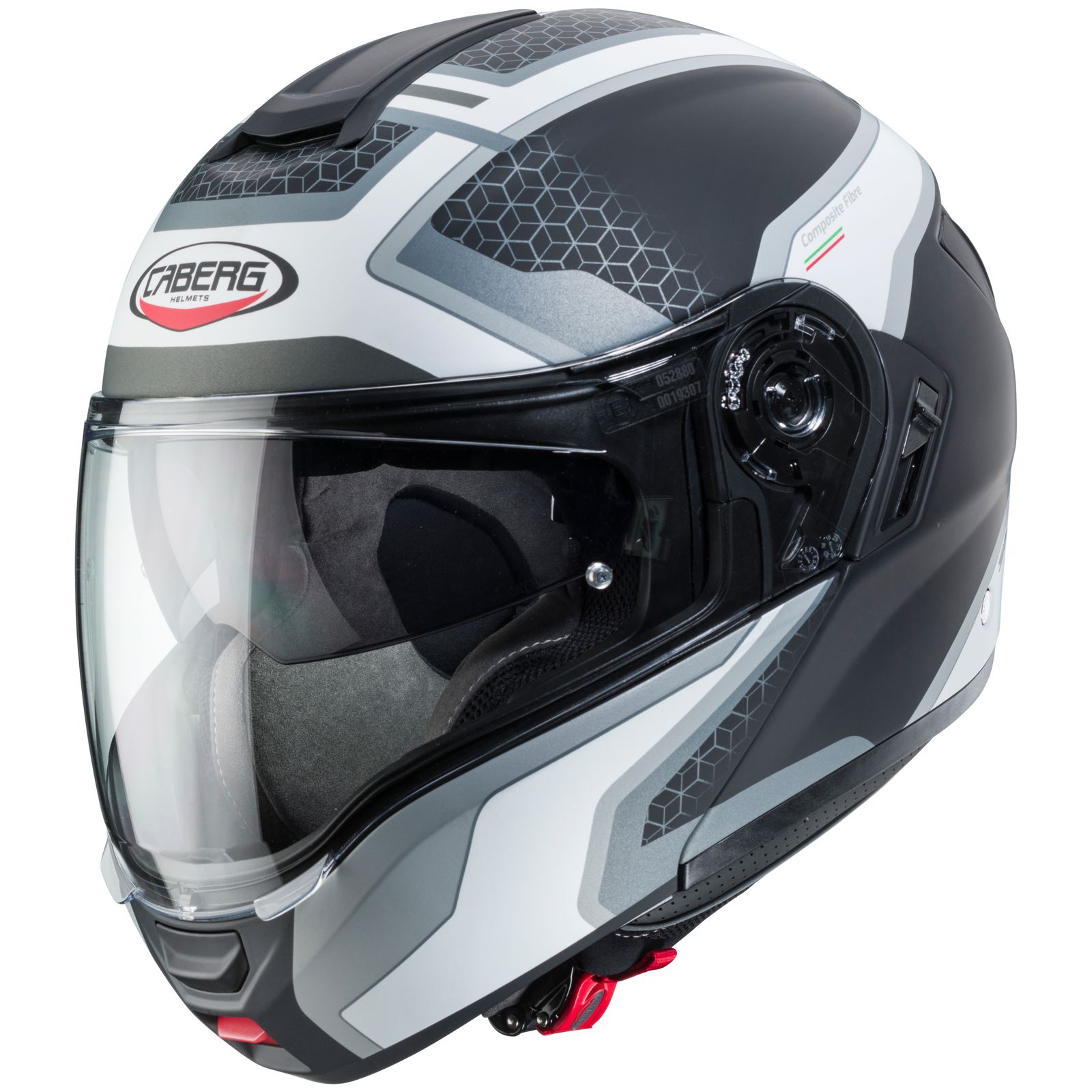 Caberg Helm Levo Sonar, matt-schwarz/weiß-anthrazit