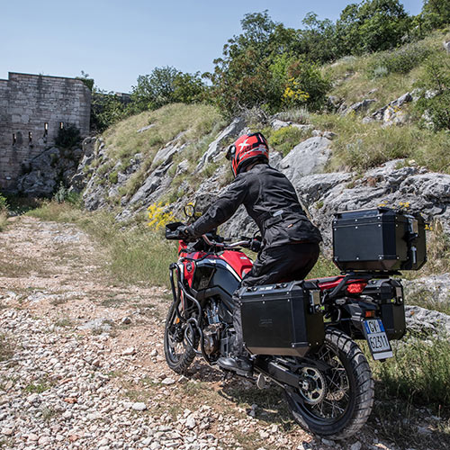 Givi Alu-Seiten-Koffer Satz Trekker Outback 48L schwarz Monokey