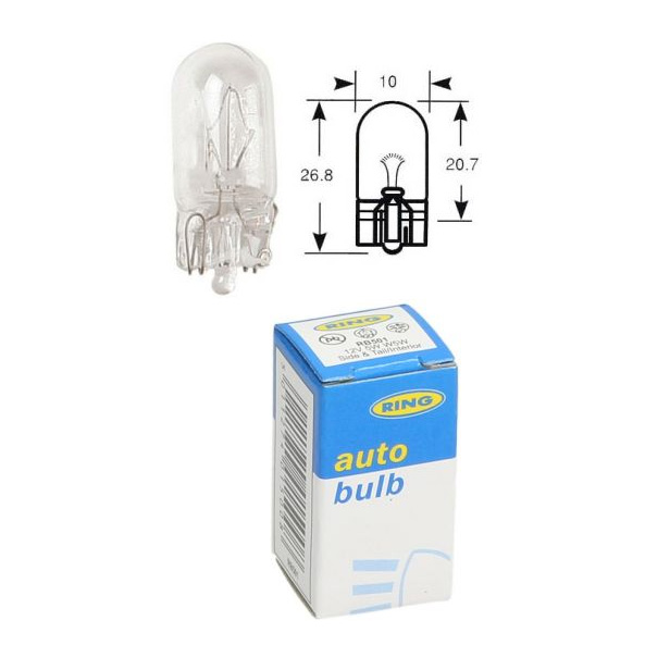 Ring Leuchtmittel, Glühlampe, 12 V, 5 W, W2,1x9,5d