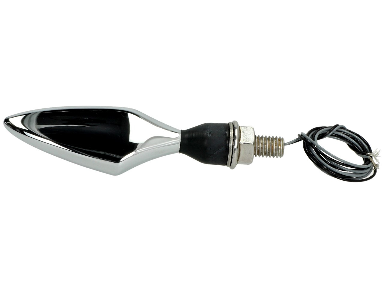 Kellermann Blinker, Rhombus Extreme, Alu, LED, VL/HR, 12 V, chrom glänzend, M8x20, E-geprüft