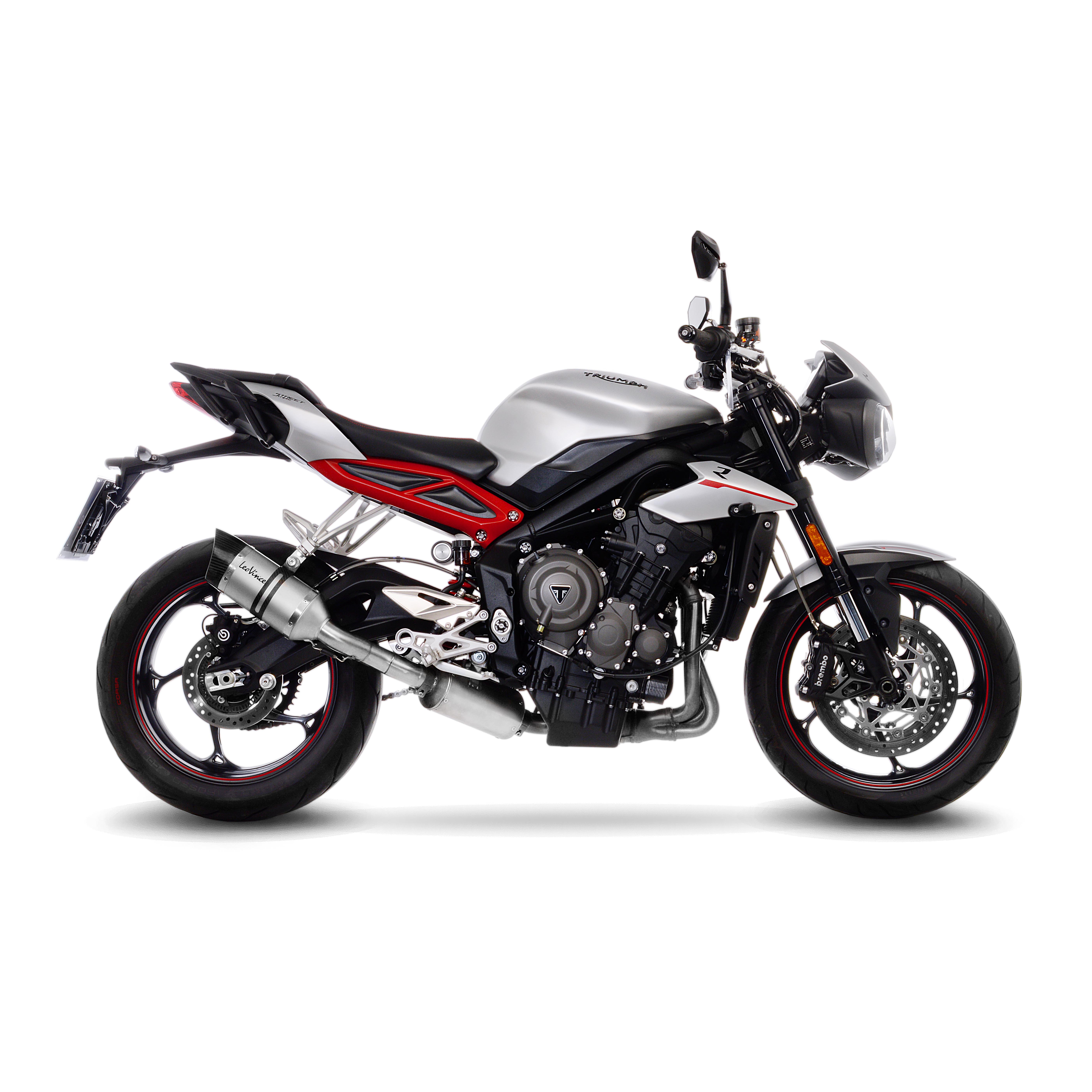 LeoVince Auspuffanlage LV Pro, Edelstahl, Slip On für Triumph Street Triple 765 S /RS (18-21), Euro4