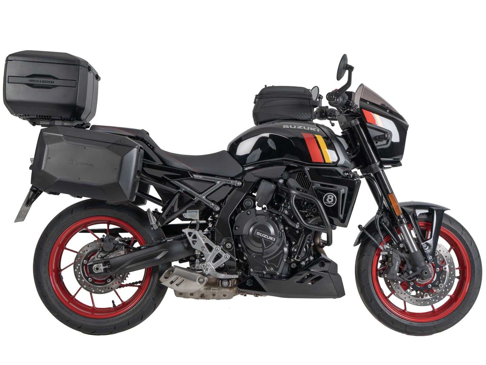 C-Bow Seitenträger schwarz für Suzuki GSX-8TT (25-) Hepco & Becker