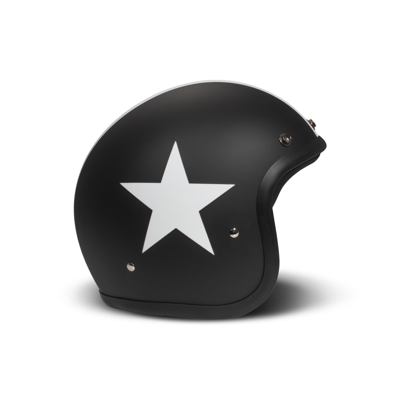 DMD Jethelm Retro, schwarz, matt, Star Black, Fiberglas, ECE 22.06
