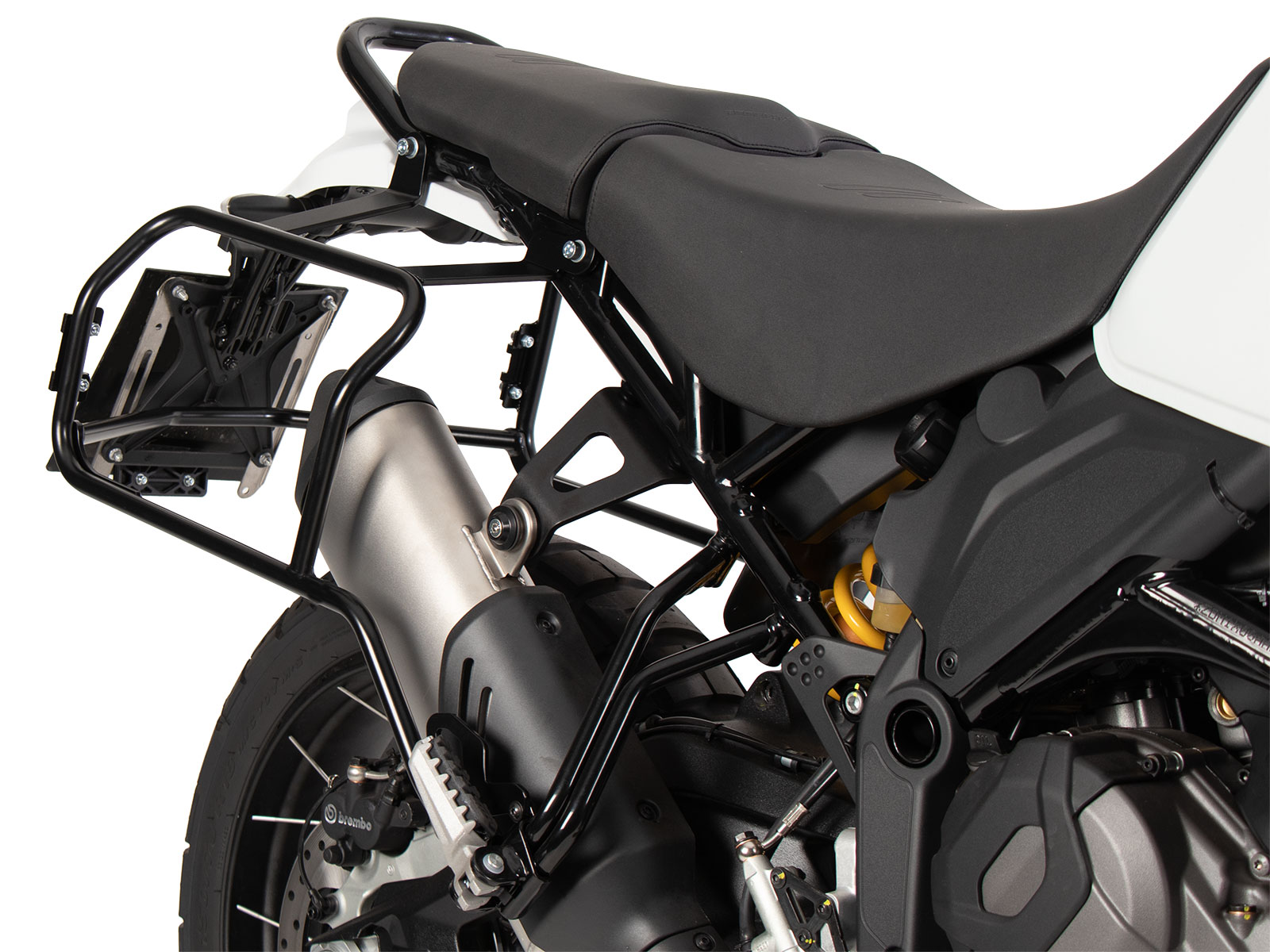 Kofferträgerset Cutout Träger inkl. Kofferset Xplorer Cutout schwarz für Ducati Desert X Rally (24-)