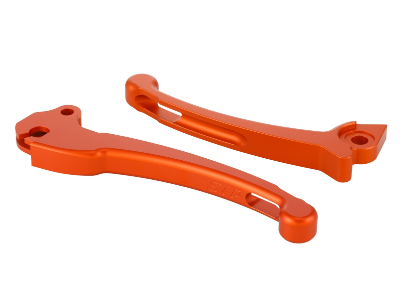 Sporthebel Set Kupplung/Bremse für Vespa PX 125-200ccm, HBZ Grimeca, rechts/links, orange matt
