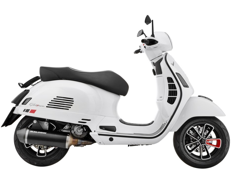 Felge vorne/hinten 13” für Vespa GTS/​GTS Super/​GTV/​GT 60/​GT/​GT L 125-300ccm, schwarz matt/​rot