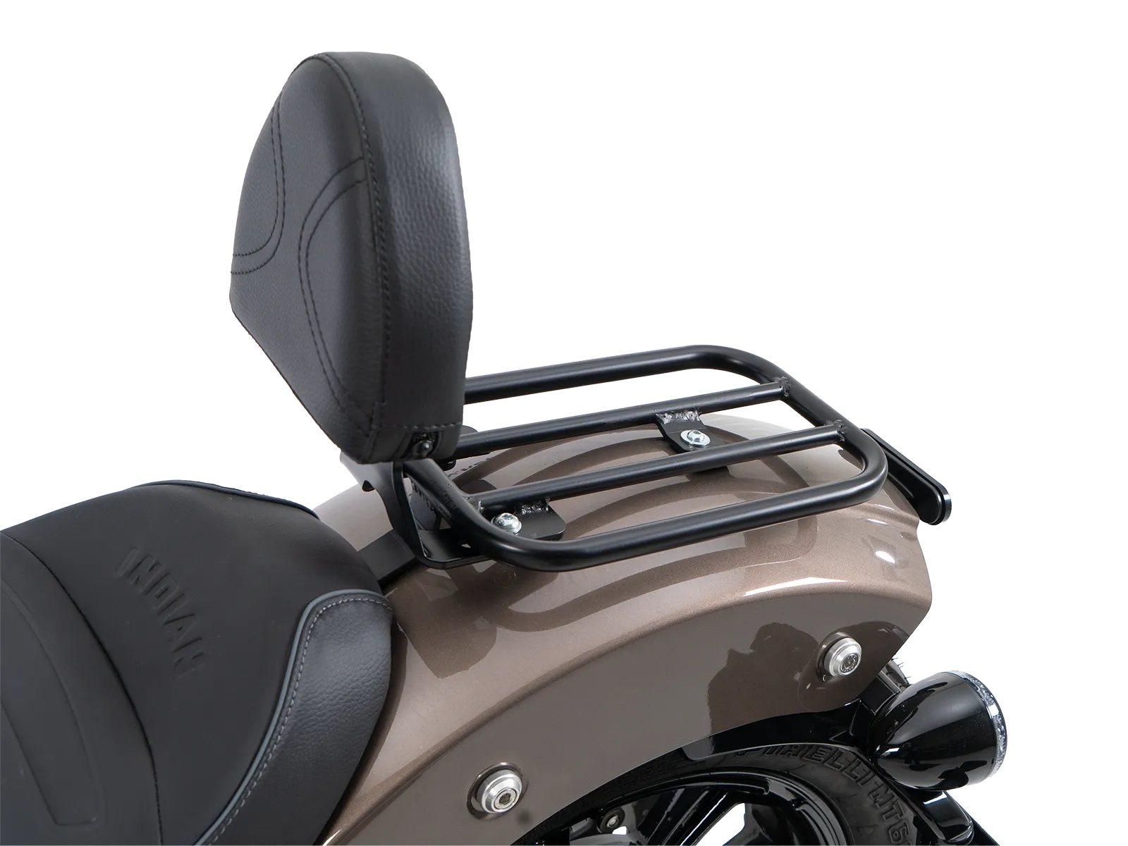 Rückenlehne Fahrer mit Polster schwarz für Indian Scout Bobber 1250 (25-) Hepco & Becker