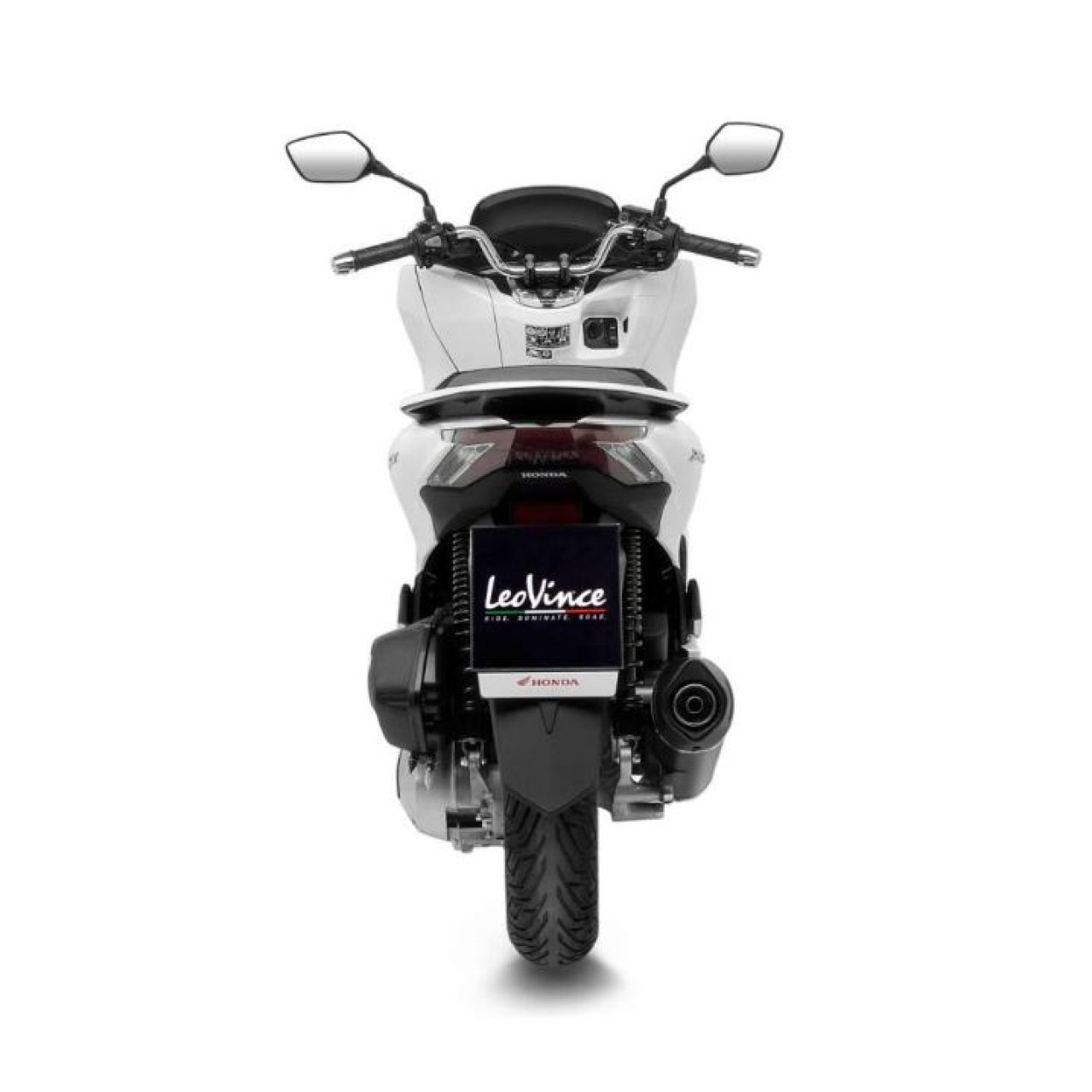 LeoVince Komplettanlage SBK Nero für Honda PCX 125, Edelstahl schwarz, slip on, E-Gutachten