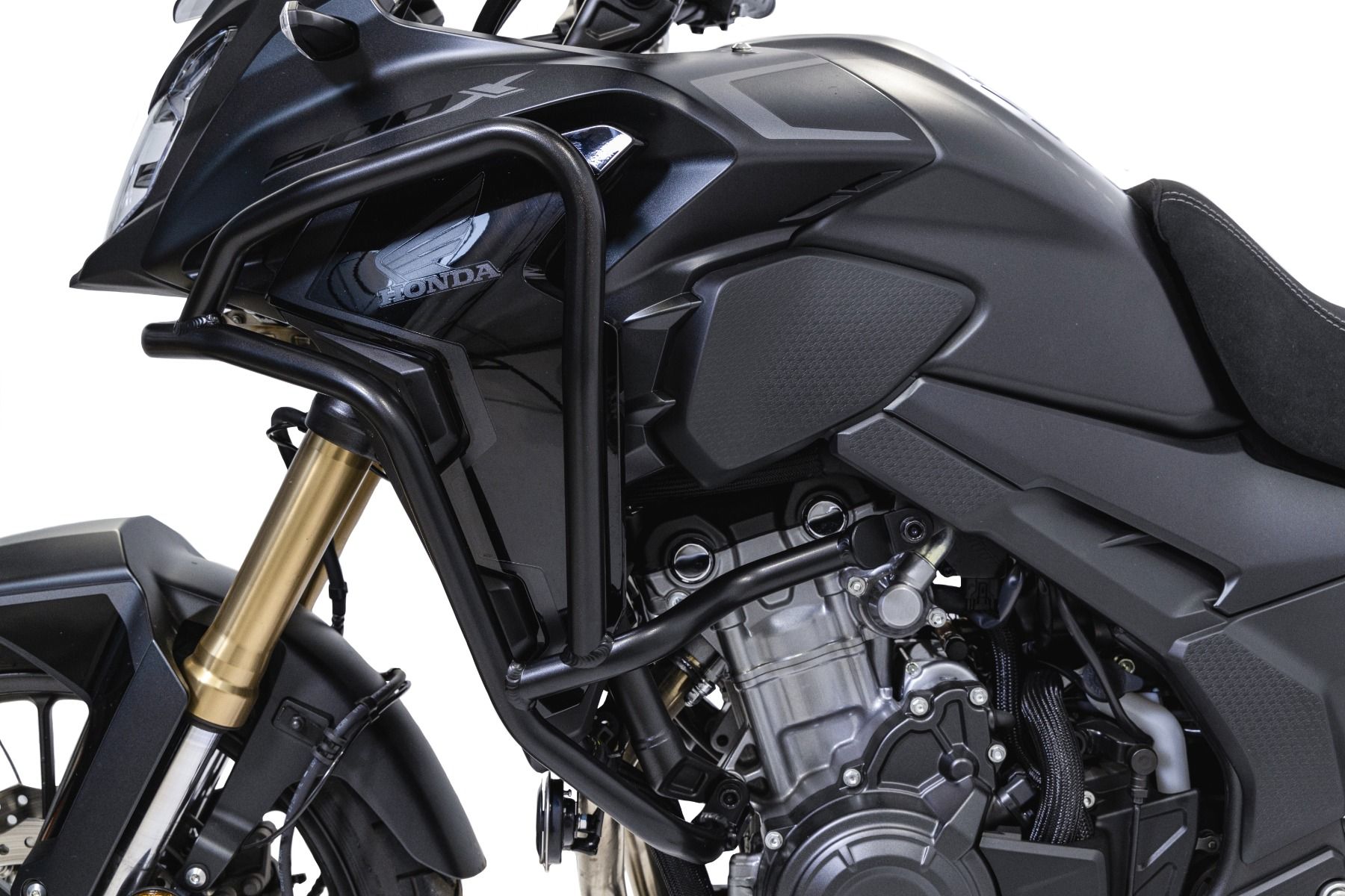 Sturzbügel aus Aluminium, oben für Honda CB 500 X (19-23), schwarz