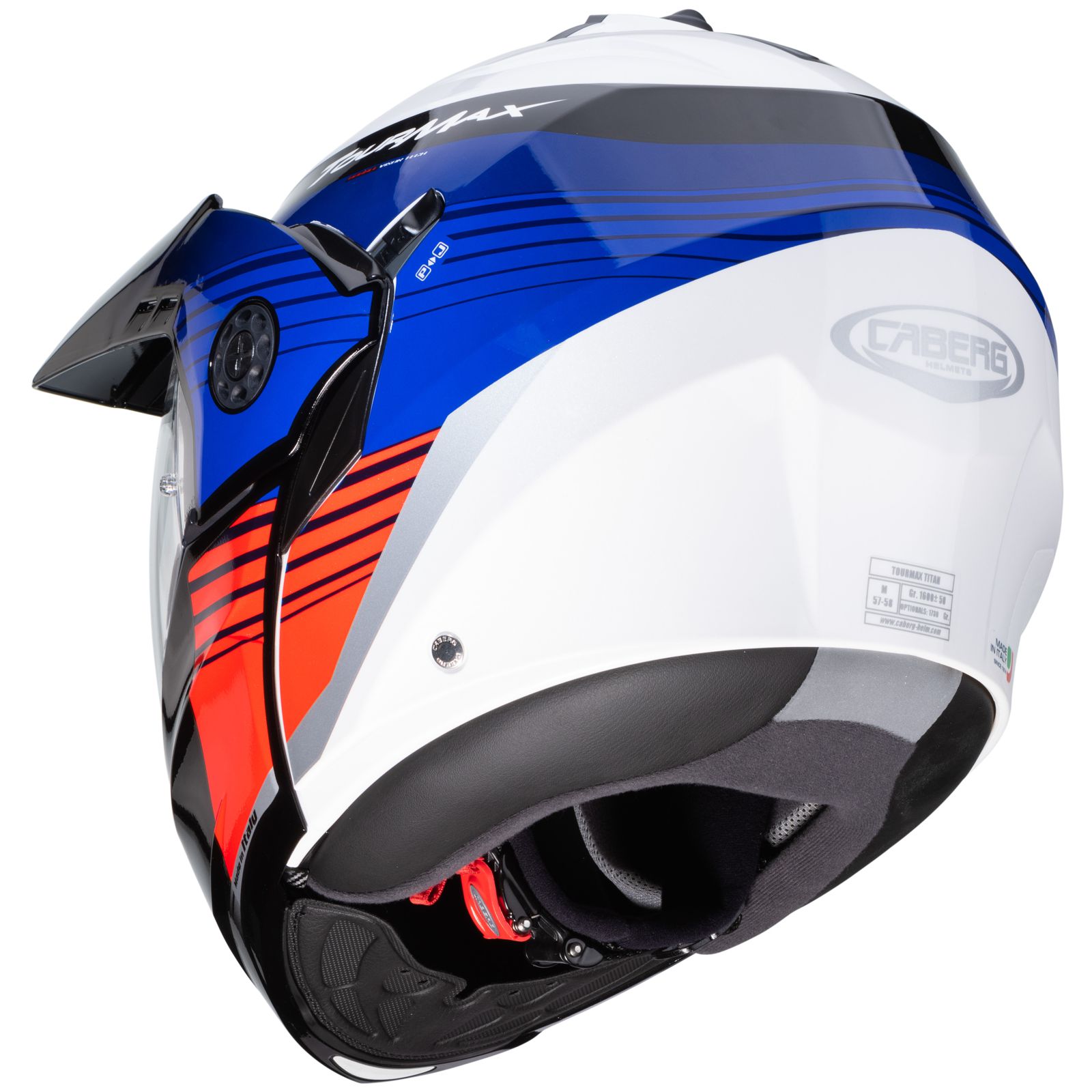 Caberg Helm Tourmax Titan, weiß/blau-rot