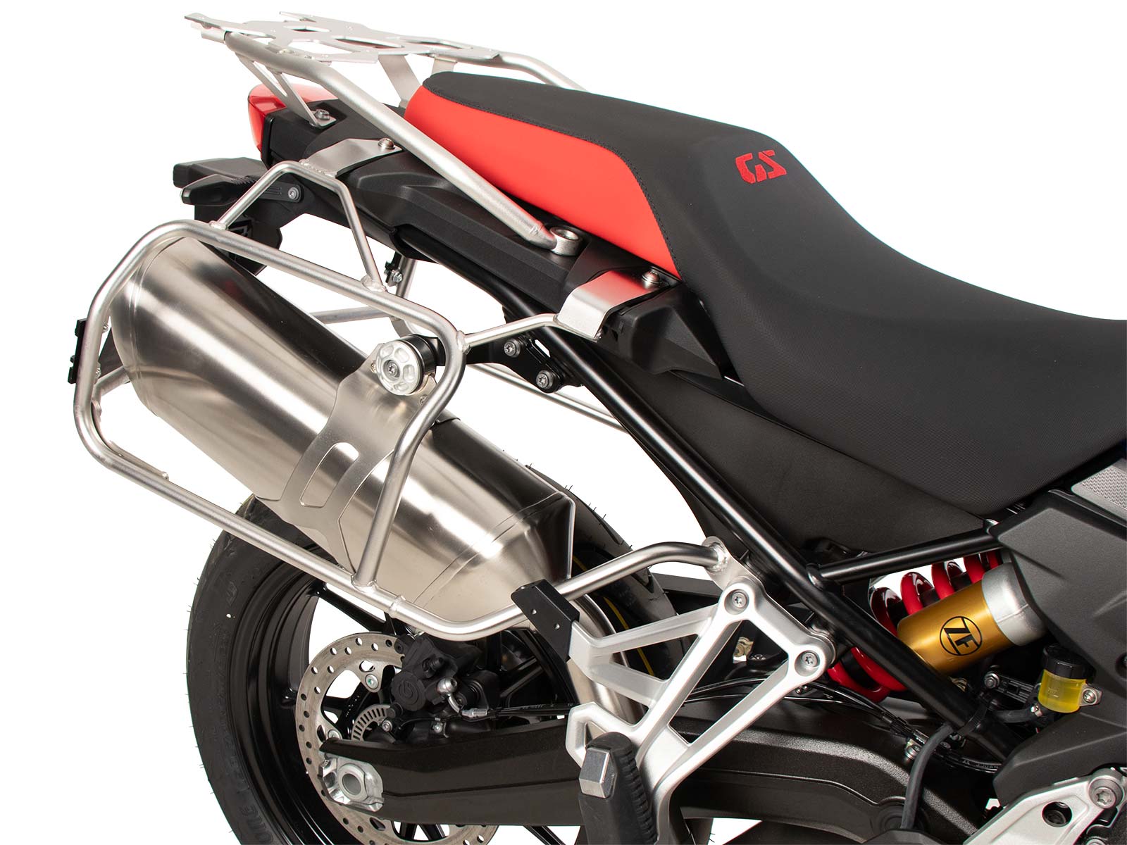 Kofferträgerset Cutout Edelstahlträger inkl. Kofferset Xplorer Cutout silber für BMW F 800 GS (24-)