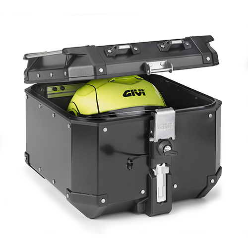 Trekker Outback 42 Liter MONOKEY Topcase-Koffer Aluminium schwarz Givi