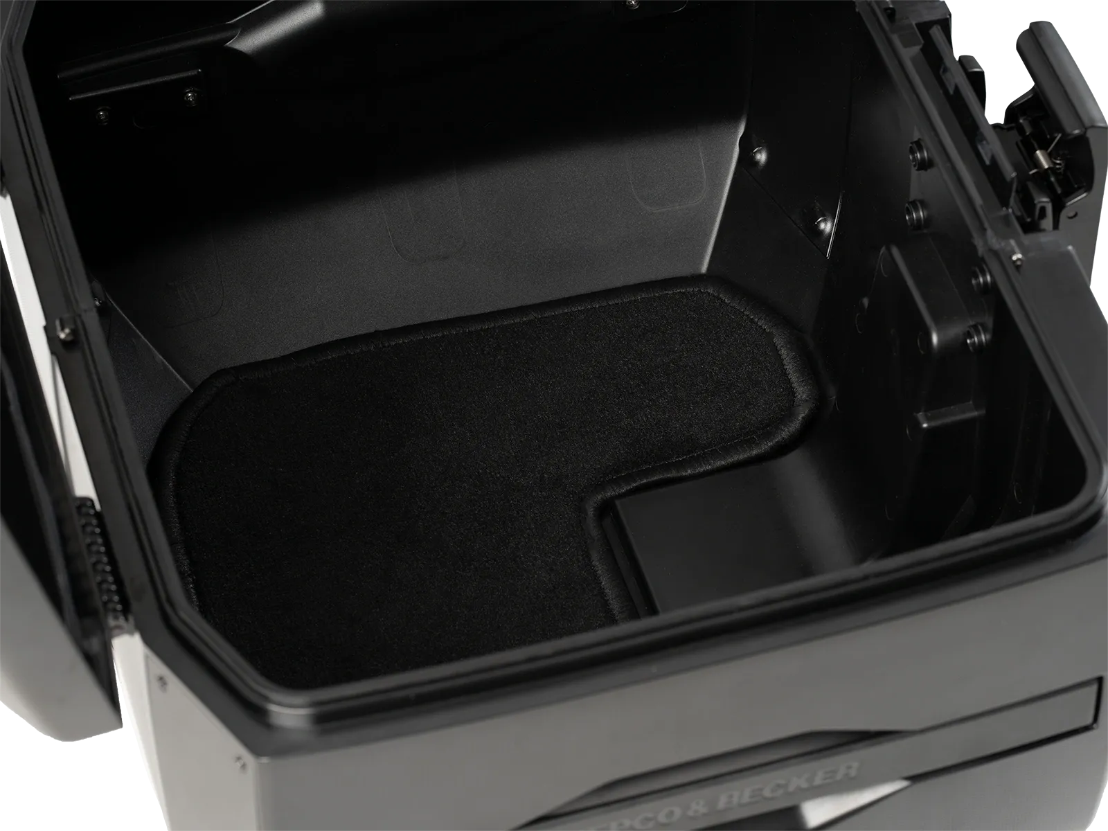 Xcore Topcase 40 schwarz mit silberner Blende für Smartrack Hepco & Becker