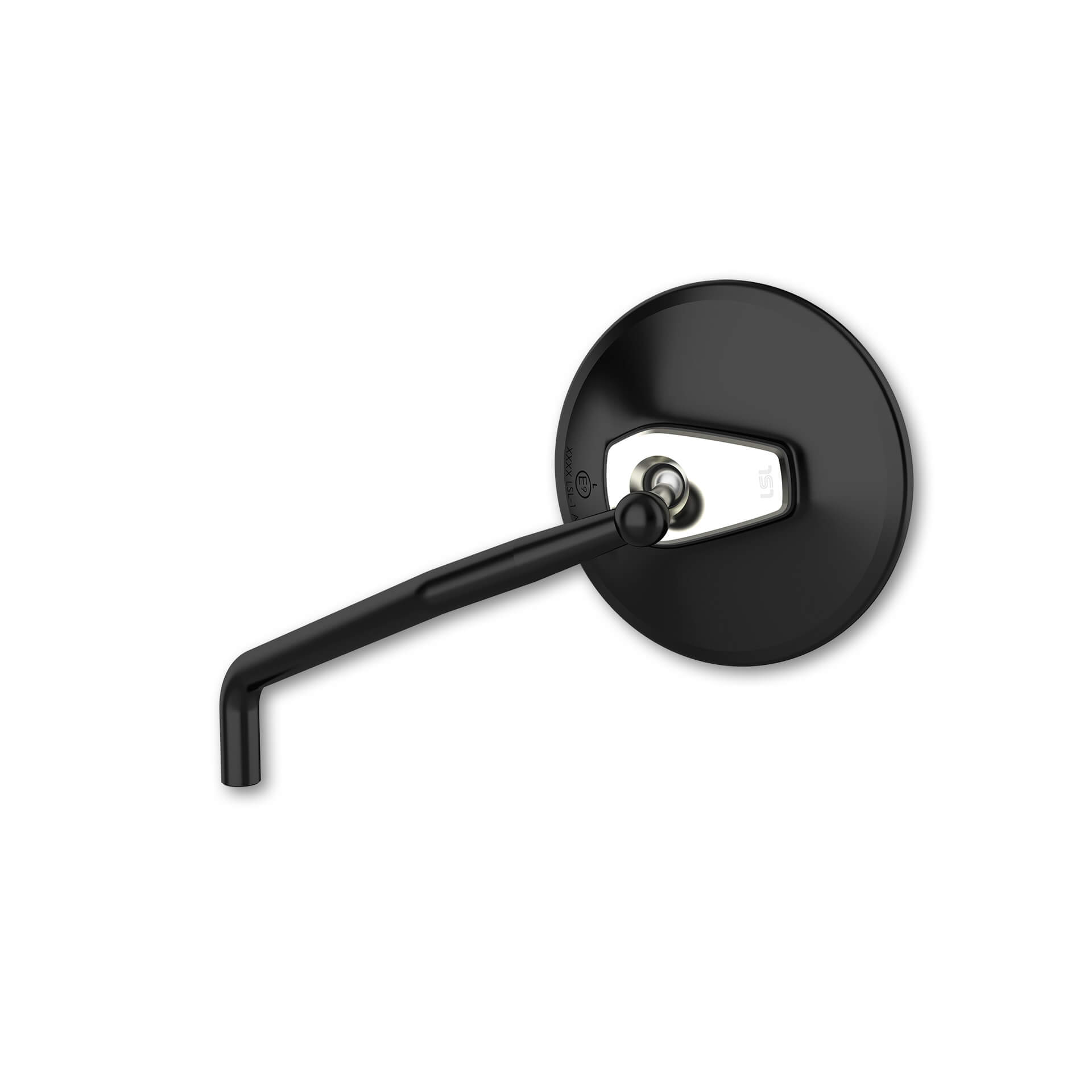 LSL Lenkerspiegel ERGONIA, Durchmesser 95 mm, schwarz-silber, mit Straßenzulassung, ECE, für rechts