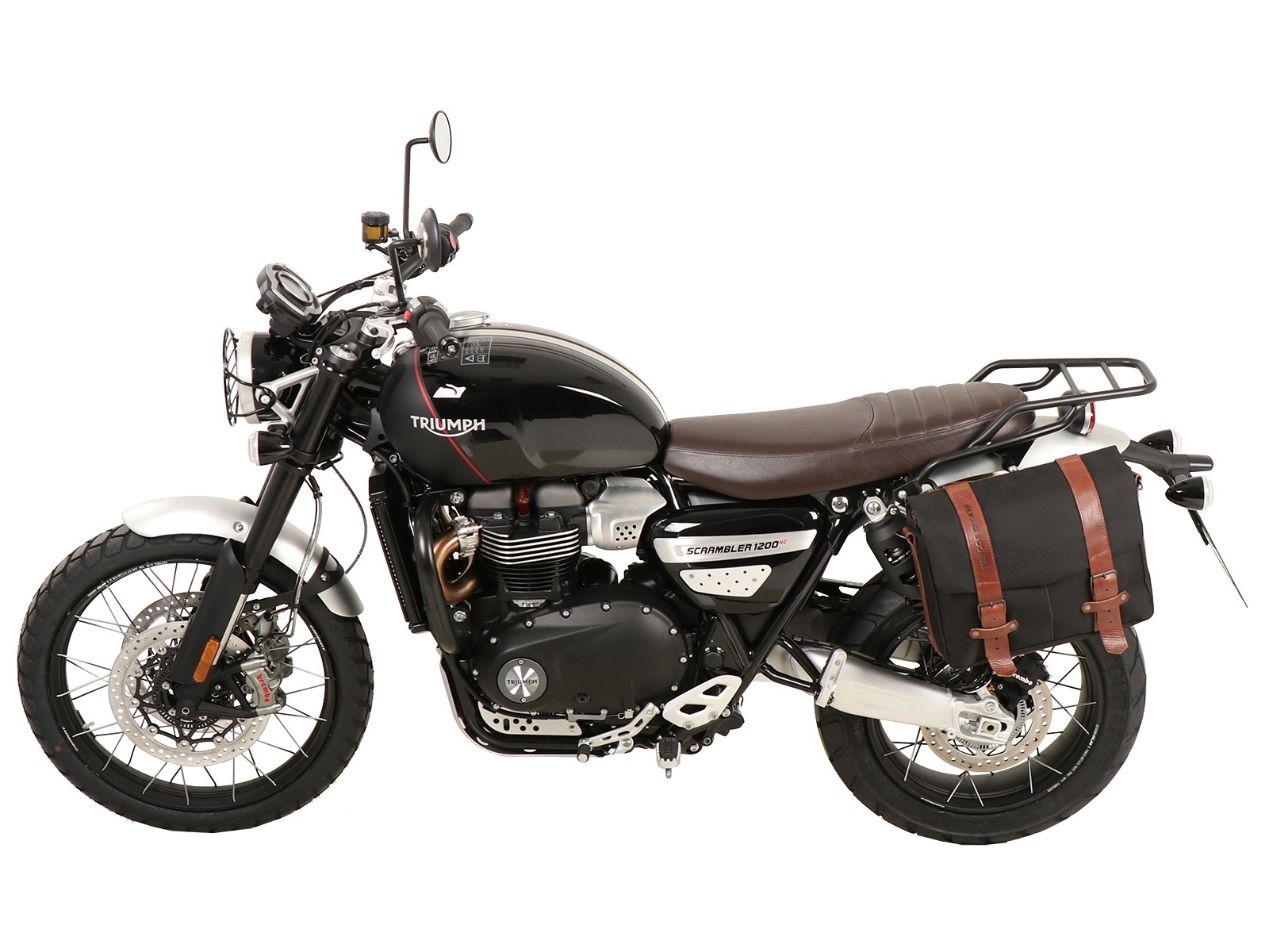 Seitenträger einseitig links schwarz C-Bow für Triumph Scrambler 1200 XC (2019-)
