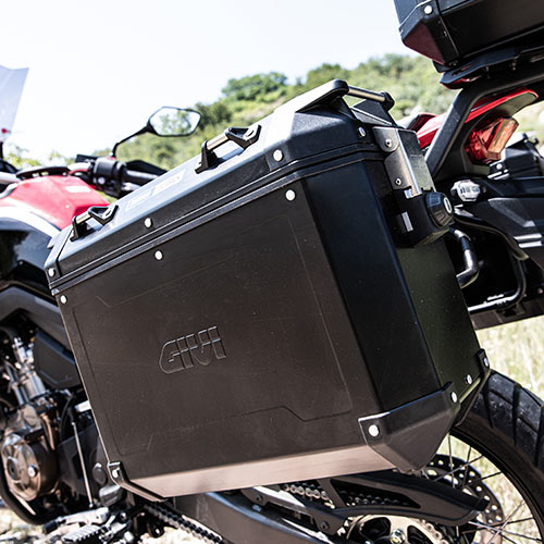 Givi Alu-Seiten-Koffer Satz Trekker Outback 48L schwarz Monokey