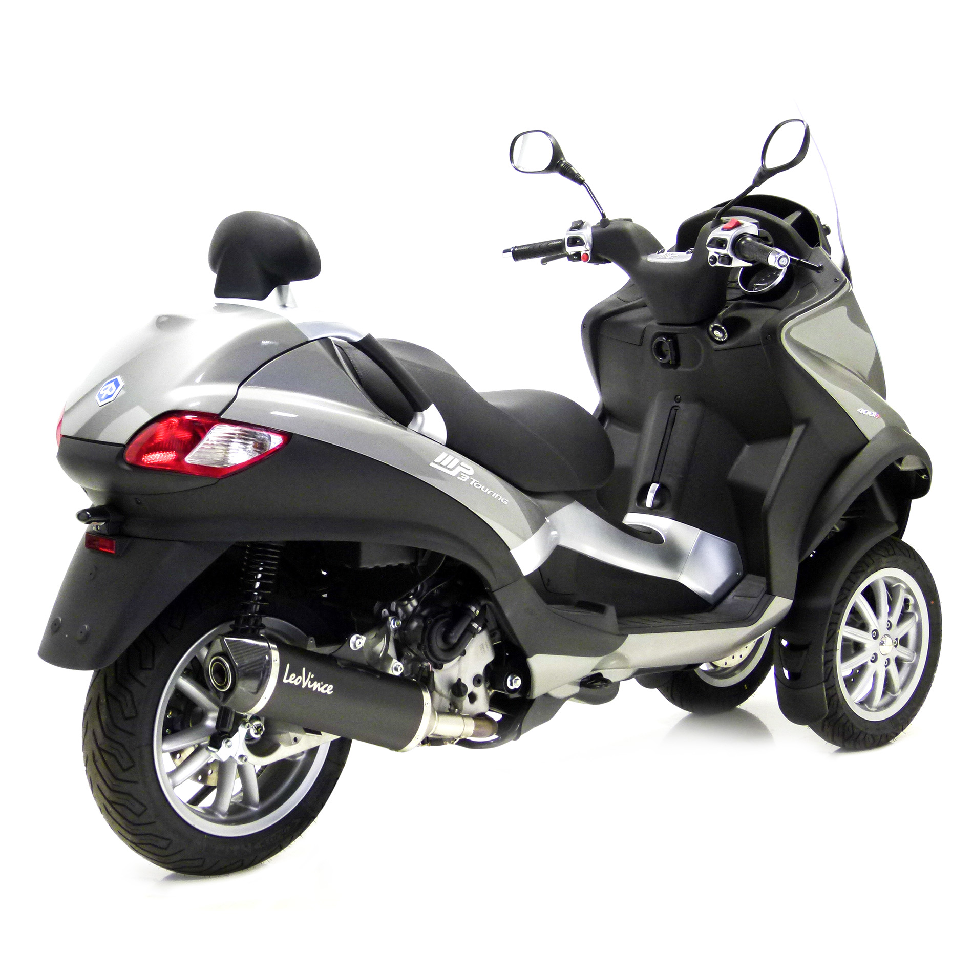 LeoVince Auspuffanlage SBK Nero Evo 2, Edelstahl, Slip On für Piaggio MP3 400 / 500