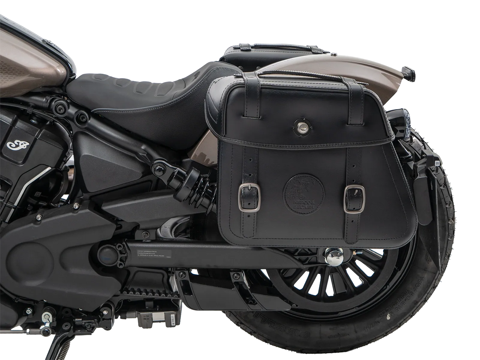 Cutout Taschen Set schwarz inkl. Halter für Indian Scout Bobber 1250 (25-) Hepco & Becker