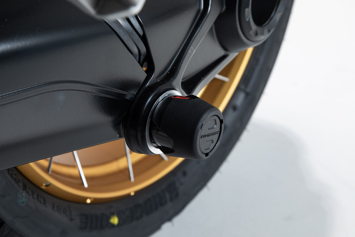 SW-Motech Sturzpad-Kit für Hinterachse schwarz für BMW-Modelle mit Einarmschwinge hinten