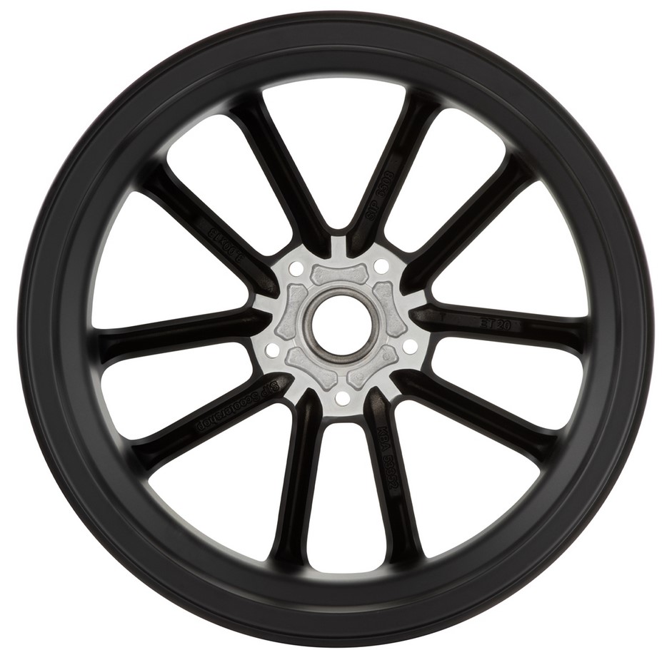 Felge vorne/hinten 13” für Vespa GTS/​GTS Super/​GTV/​GT 60/​GT/​GT L 125-300ccm, schwarz matt
