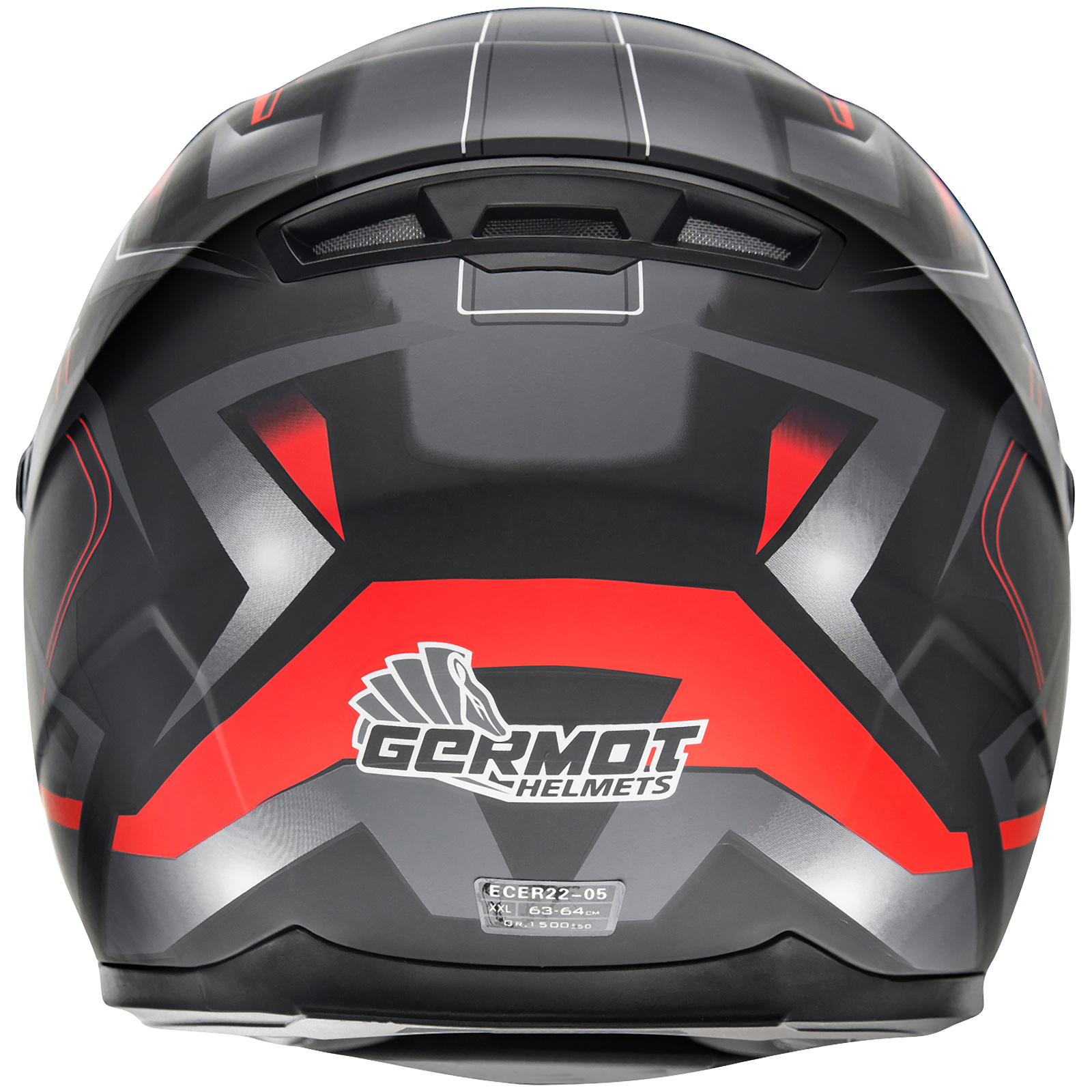 Germot Integralhelm GM 320, matt-schwarz/rot