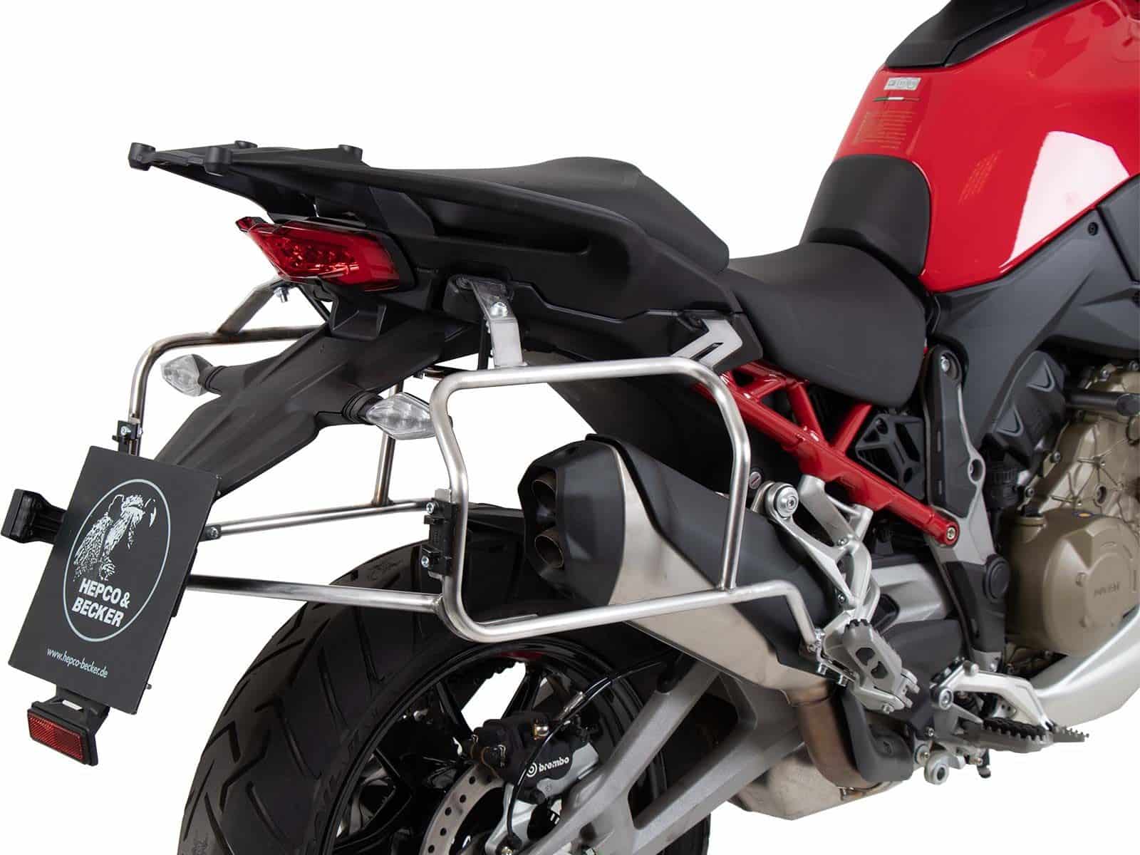 Kofferträgerset Cutout inkl. Kofferset Xplorer Cutout schwarz für Ducati Multistrada V4 (25-)