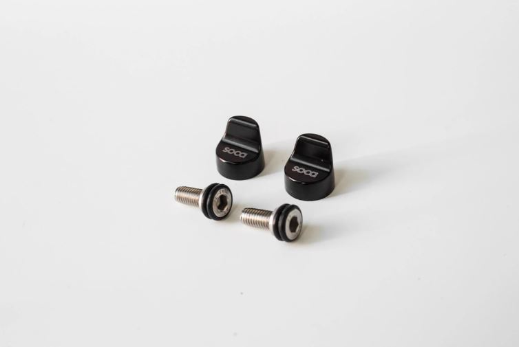 Abdeckung Spiegelloch links & rechts SOCA für Vespa Primavera/​Sprint/​Elettrica 50-150ccm, schwarz