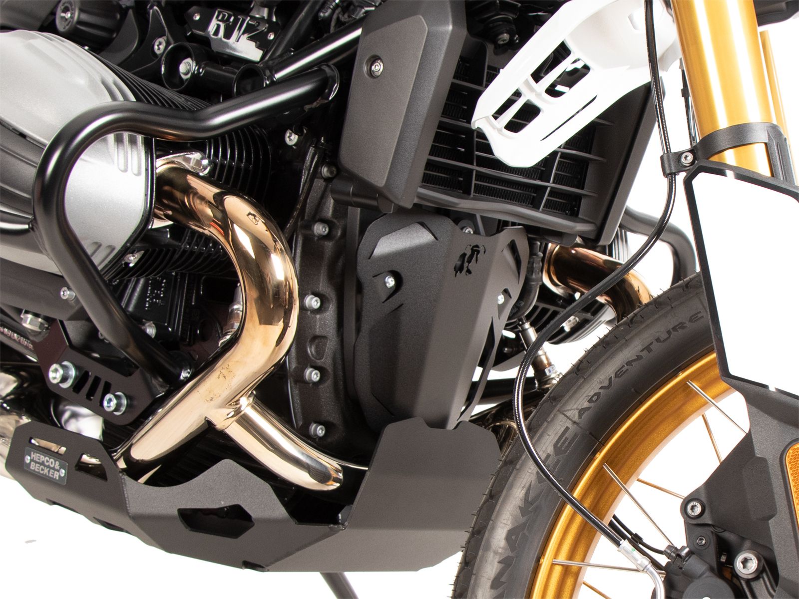 Zusatzblech Erweiterung Motorschutz schwarzfür BMW R 12 (24-) Hepco & Becker