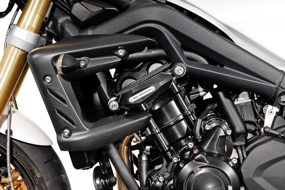 SW-Motech Sturzpad-Kit schwarz für Triumph Street Triple 675