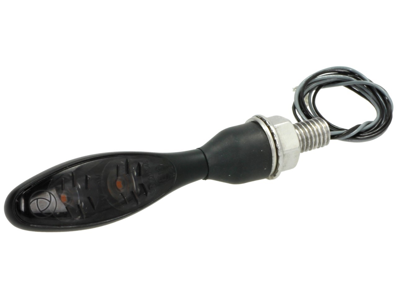 Kellermann Blinker, Micro 1000 LED Dark, Stahl, LED, V/H,  L/R, 12 V, schwarz seidenmatt, M8x20