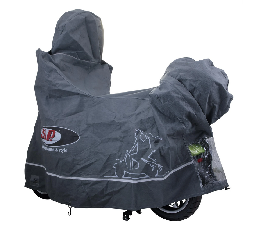 Faltgarage Indoor PREMIUM 2.0 für Vespa ET2/​ET4/​LX/​LXV/​S/​Primavera/​Sprint, Größe L, grau