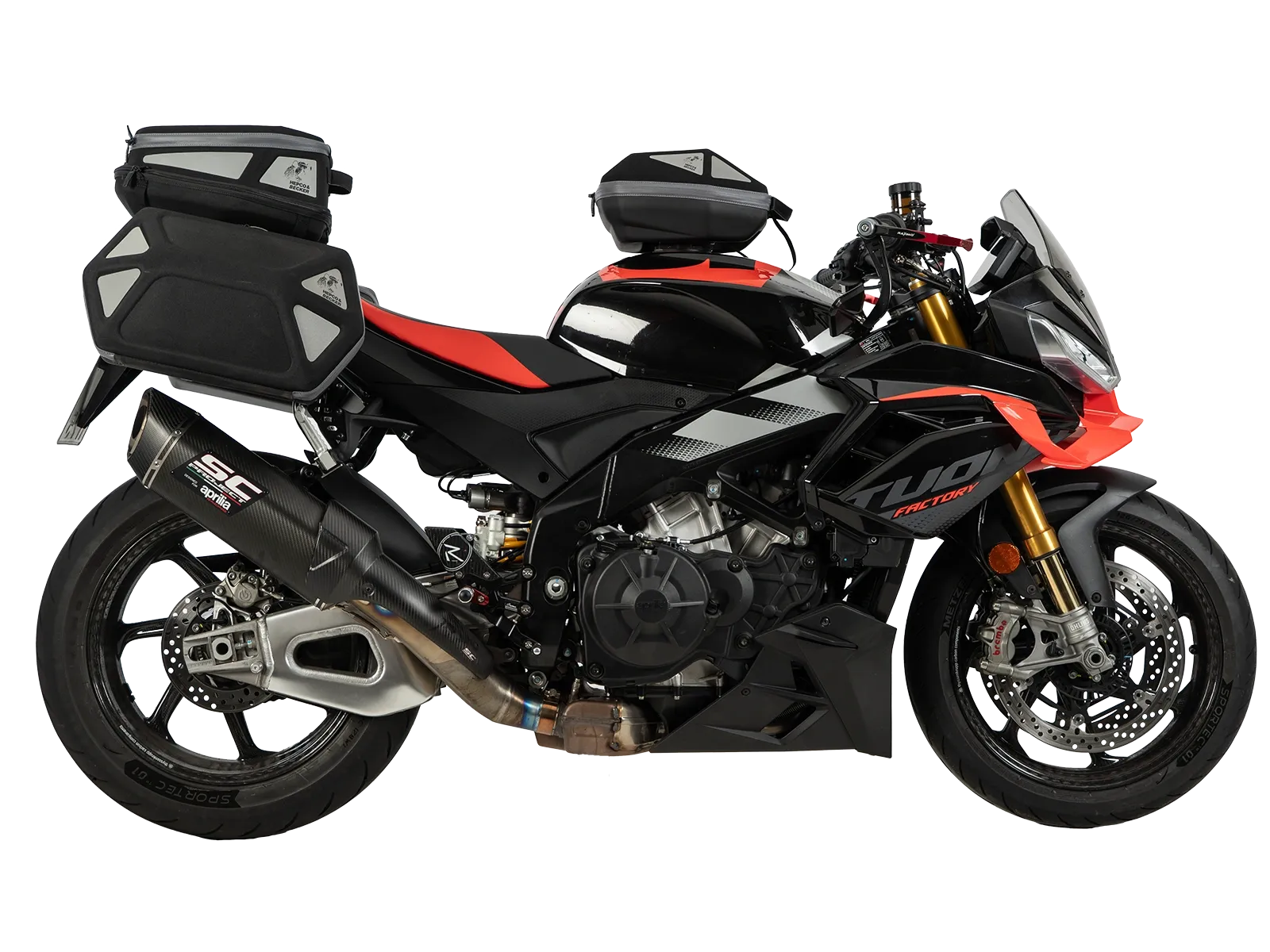 C-Bow Seitenträger schwarz für Aprilia Tuono V4 1100 Factory (25-) Hepco & Becker