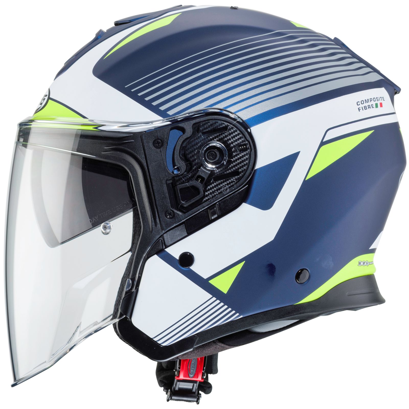 Caberg Helm Flyon Rio, matt-blau/weiß-fluo-gelb