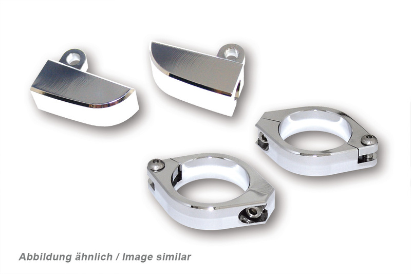 HIGHSIDER pro Blinkerhalter Chrom Set M8 Für 35-37 mm