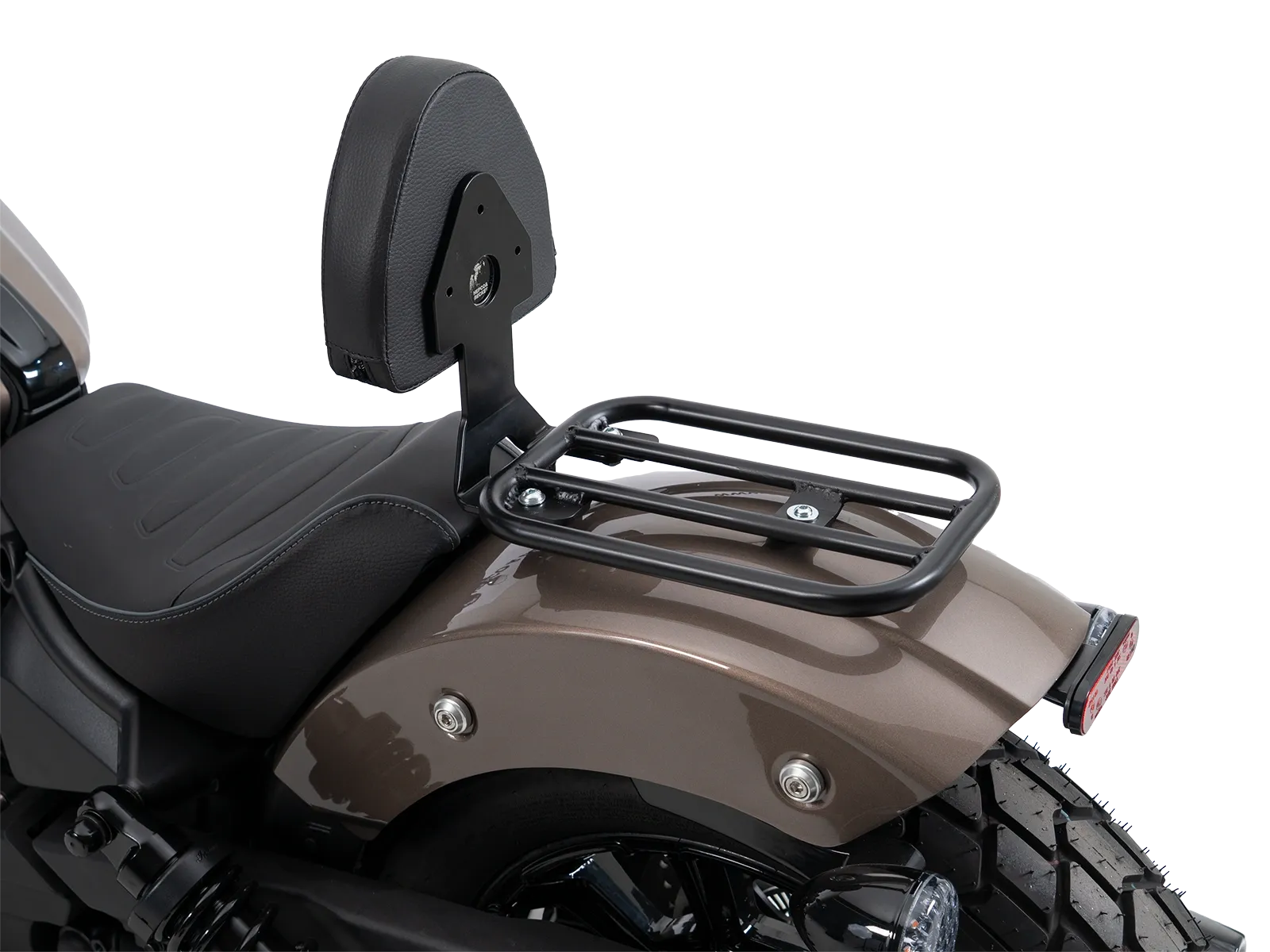 Rückenlehne Fahrer mit Polster schwarz für Indian Scout Bobber 1250 (25-) Hepco & Becker