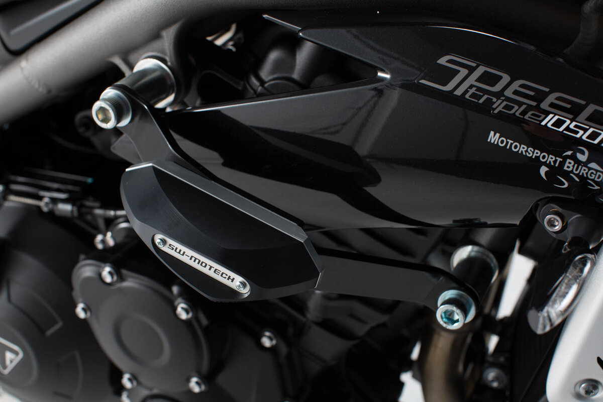 SW-Motech Sturzpad-Kit schwarz für Triumph Speed Triple 1050