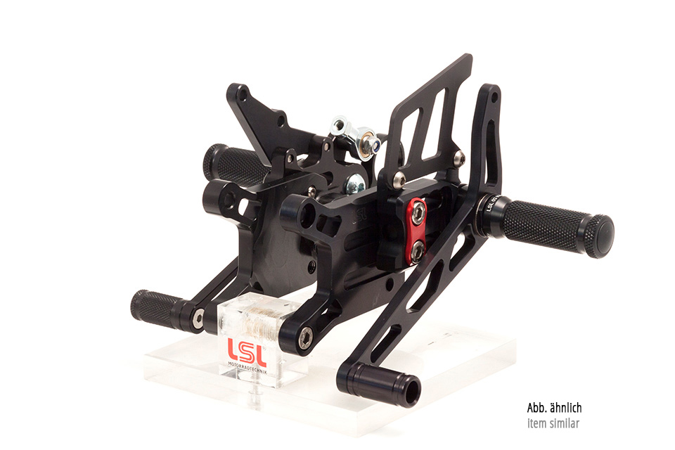 LSL 2Slide Rastenanlage für Honda CBR900RR, 2002-2003, schwarz-rot
